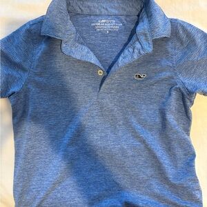 Vineyard Vines Boys Blue Subtle Striped Polo
